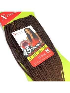 X-Pression Natural Tips Box Braid 20" Hair Extensions 45 Strands 2T1B/30